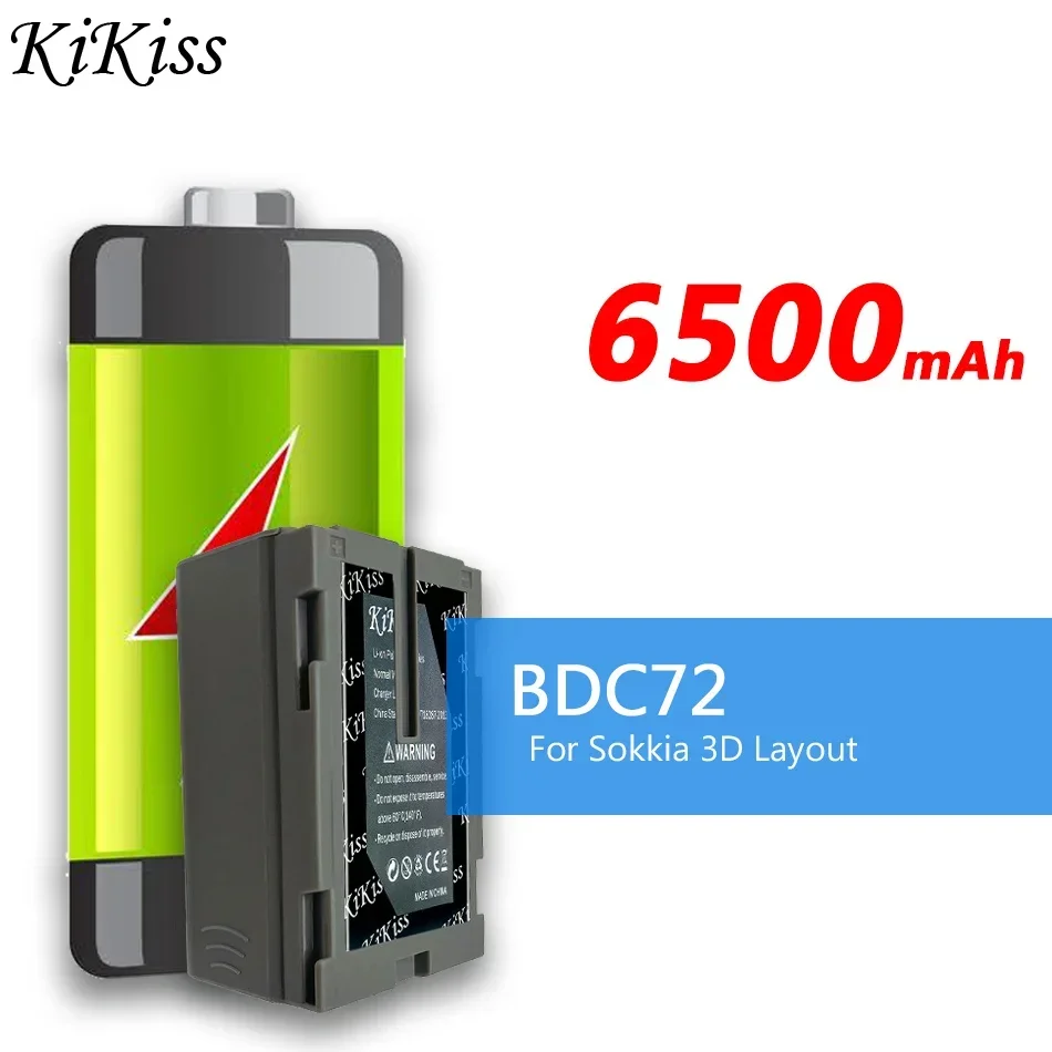 

6500mAh KiKiss High Quality BDC72 BDC-72 Battery FOR GM52 IM52 IM101 IM102 FX101 Total Station,7.2V