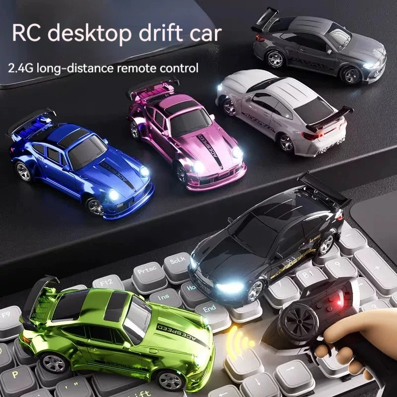 

1:64 Mini Remote Control Car Drift Car Desktop Pocket Car Toys RC Racing Boys Gifts