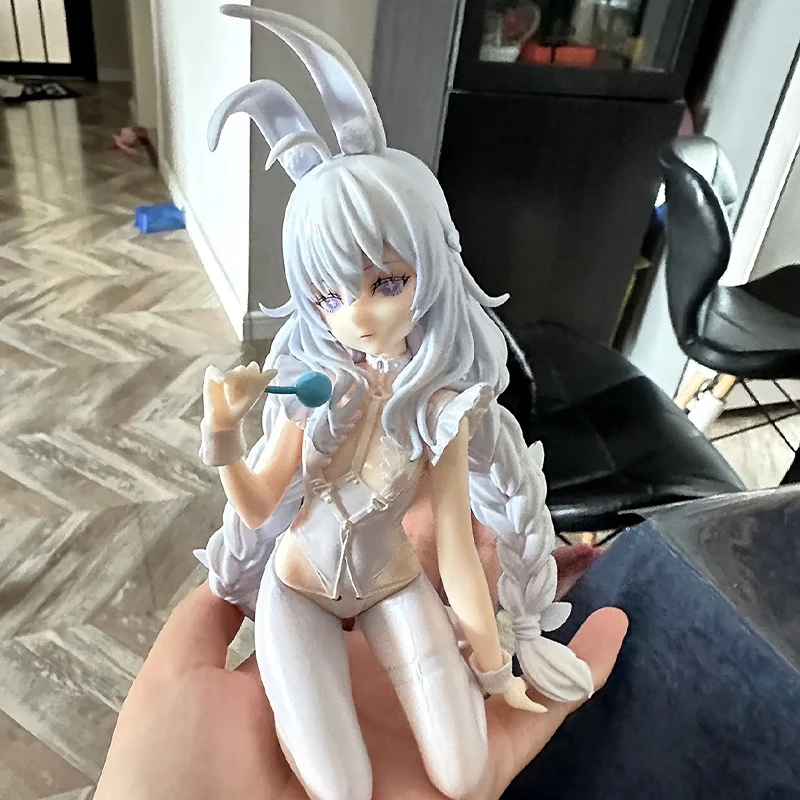 15cm Azur Lane Figures Mnf Le Malin Anime Action Figurine Malicious Lazy White Rabbit Sexy Girl Car Ornaments Gift Toys