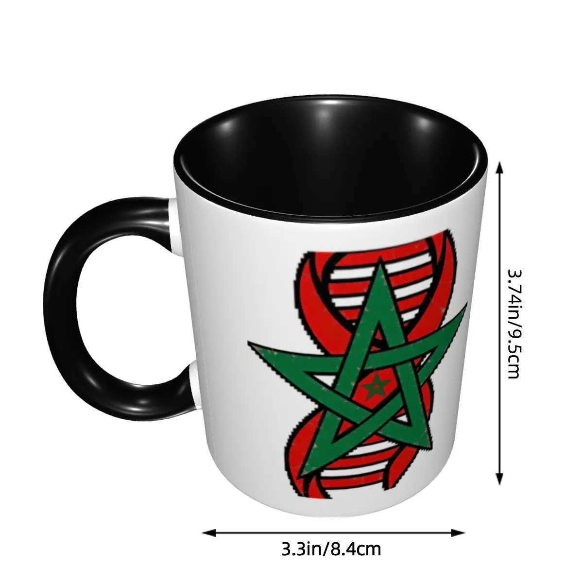 Personalized Morocco Moroccan Flag Coffee Mugs DIY Ceramic Tea Milk Cups