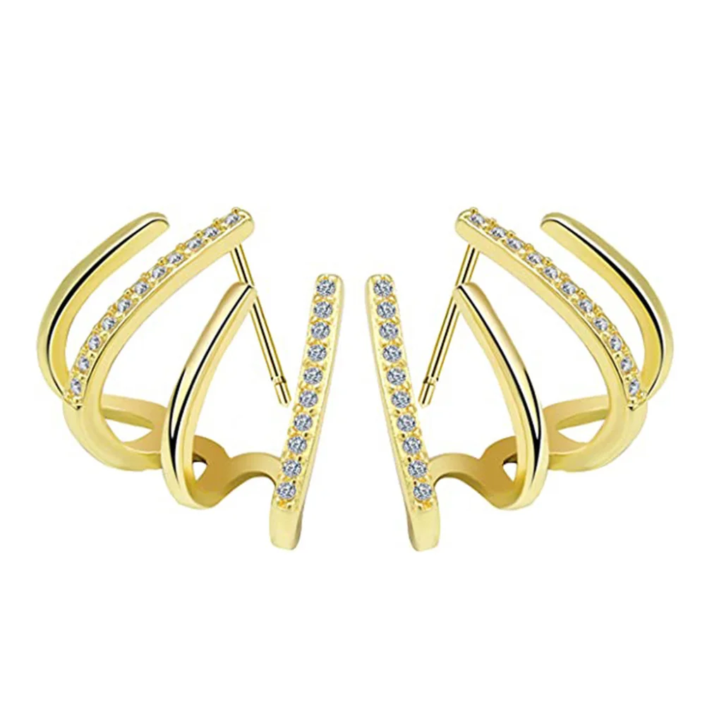 

Diamond Earrings Gold for Women Dangle Girl Zircon Trendy Chic Delicate