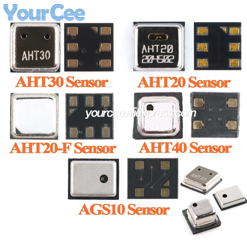 50pcs/1pc AHT20 AHT30 AHT40 AHT20-F Digital Temperature and Humidity Sensor Chip AGS10 Air Gas Sensor IC IIC I2C Output