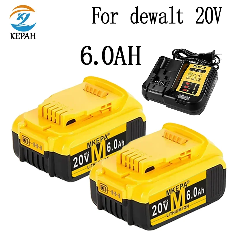 

New 100% Original 6000mAh 20V for Dewalt Power Tool Battery DCB206 20V 6.0Ah Battery DCB206 20V Battery DCB205 DCB200