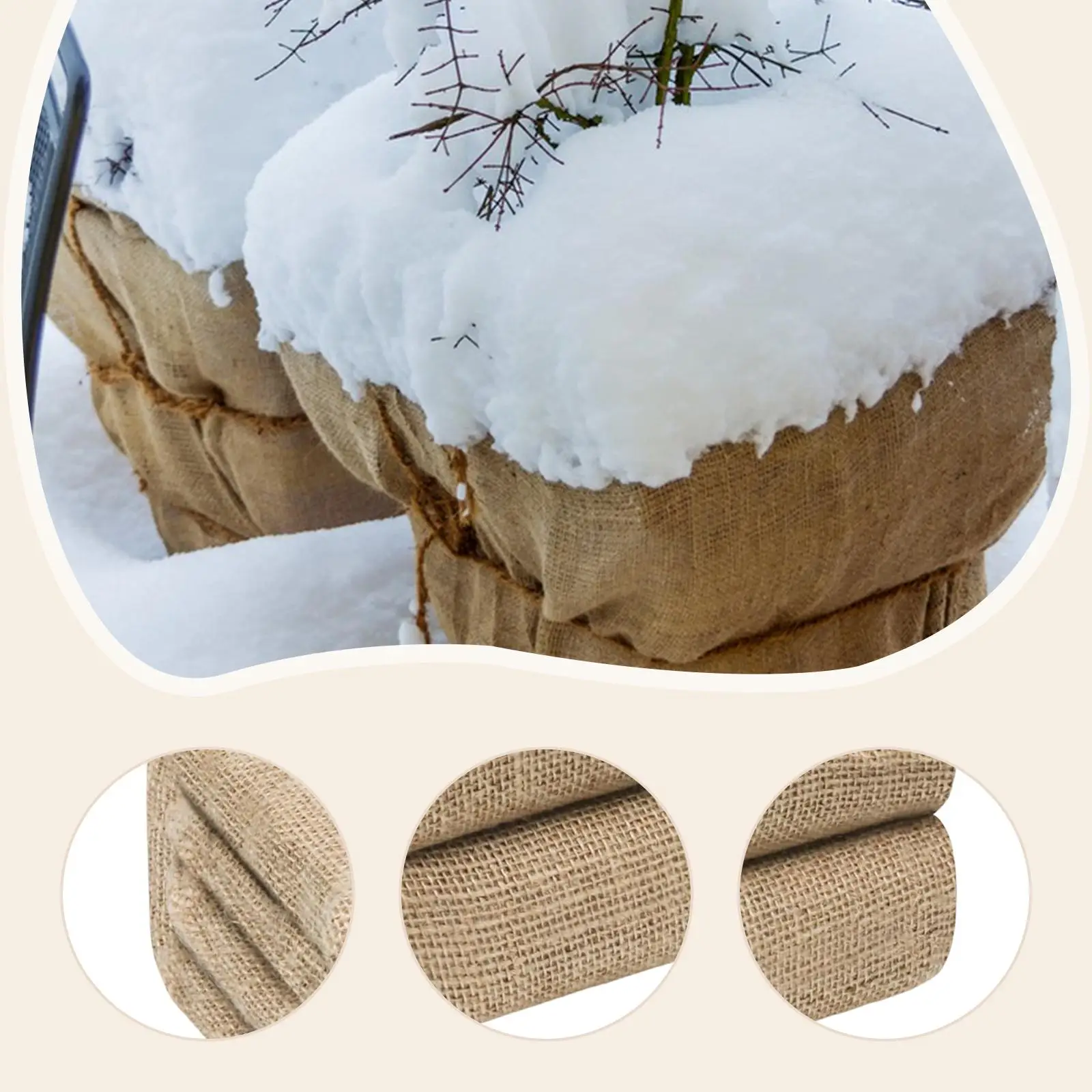 Burlap Winter Plant Cover Bags Professional Multifunctional Sturdy Plant Frost Cloth Weed Barrier Fabric for Outdoor Plants
