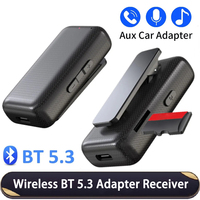 Wireless Bluetooth Receiver Adapter Noise Reduction Handsfree 3.5mm Jack Car Music Audio Receiver For Headphones Speaker