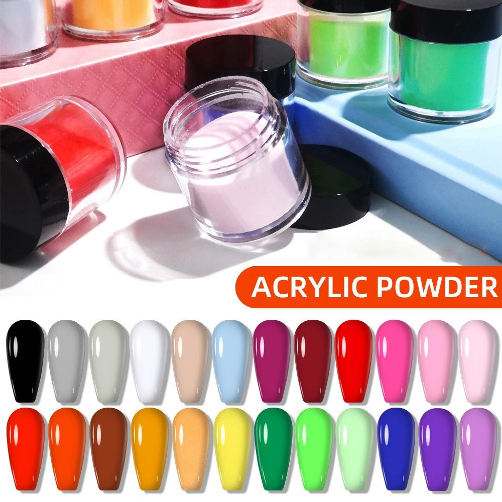 24 Color Nail Art Crystal Powder Set with Carved Pollen Professional Nail Art Powder Kit High Quality Nail Crystal Powder Set