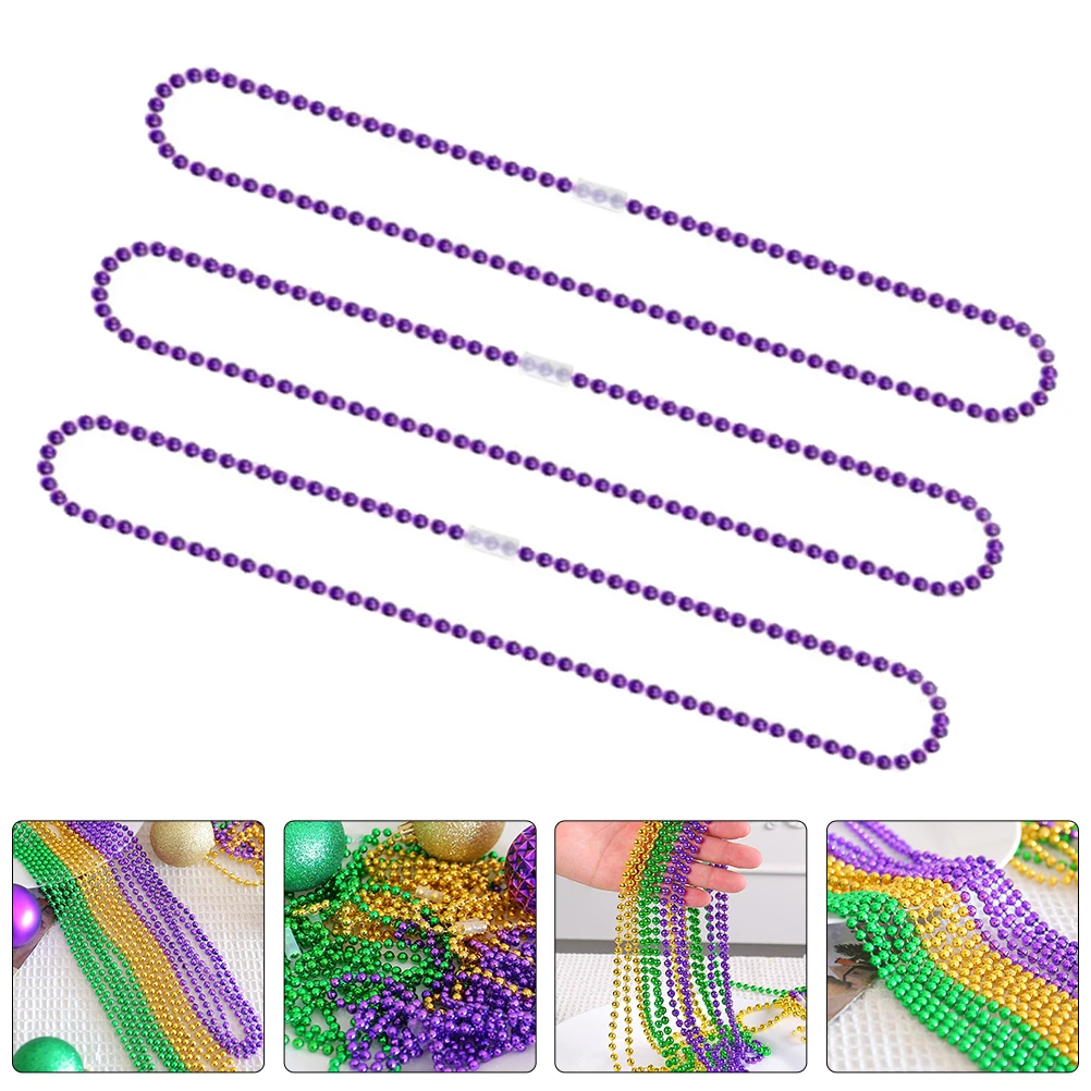 

10 Pcs Bead Chain Necklace Bulk Necklaces Colorful Decor Carnival Plastic Party Beads