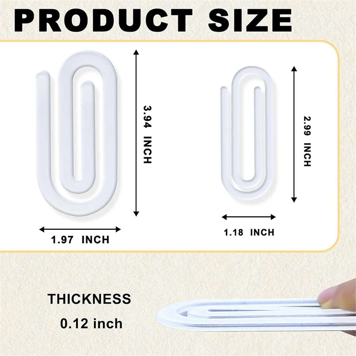 ABXK 20 pacotes de clipes de papel acrílico em branco para sublimação, clipes de papel jumbo de 4 x 2 polegadas transparentes para transferência de calor design DIY