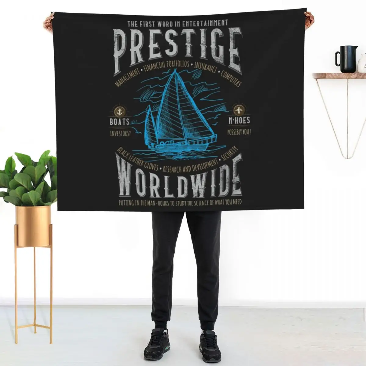 Prestige Worldwide Funny Step Brothers Boats Graphic . Throw Blanket Large warm for winter decorative manga Polar Blankets