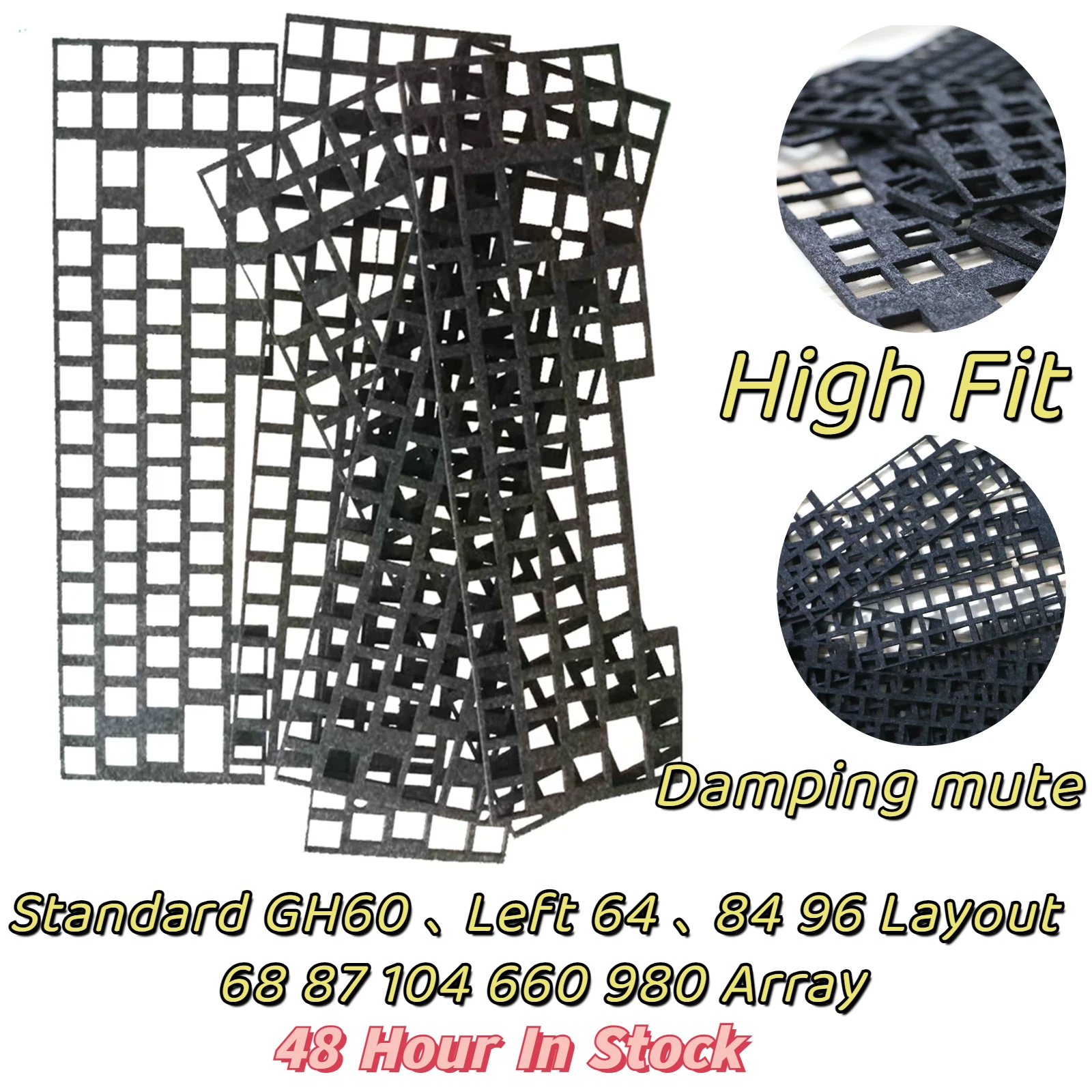 Klawiatura mechaniczna podkładki tłumika miękkie podkładki do lądowania gąbka piankowa do GH60 lewa 64 96 84 układ 660 68 87 104 980 Array