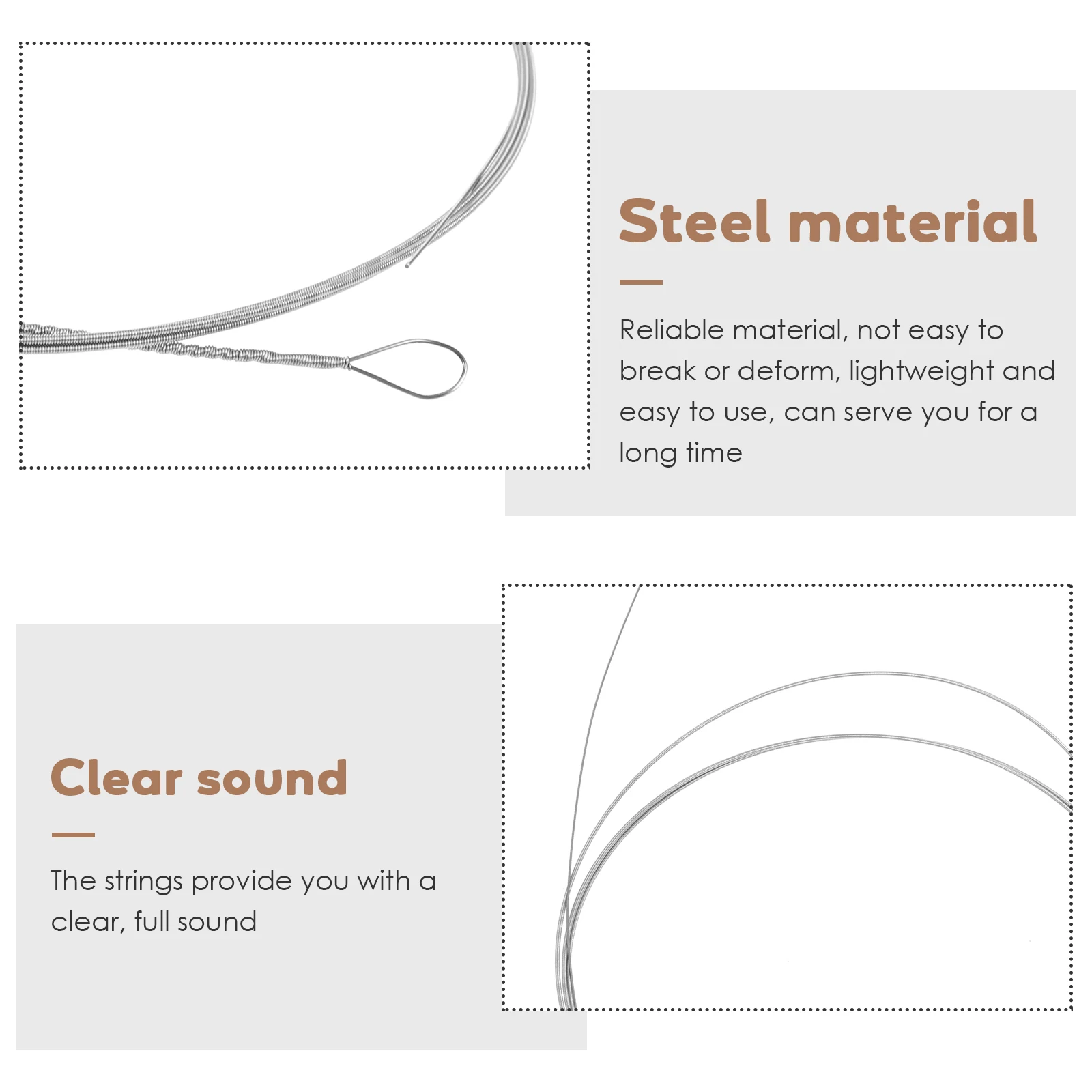 

2 Pcs Dulcimer Strings Yangqin Accessories Tuning Steel Parts Violin Replacement