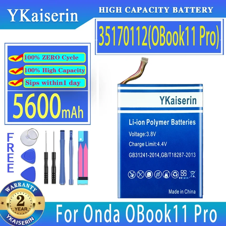 

YKaiserin Battery 35170112 5600mAh For Onda HW-35170112 OBook 11 Pro 11Pro Laptop Batteries