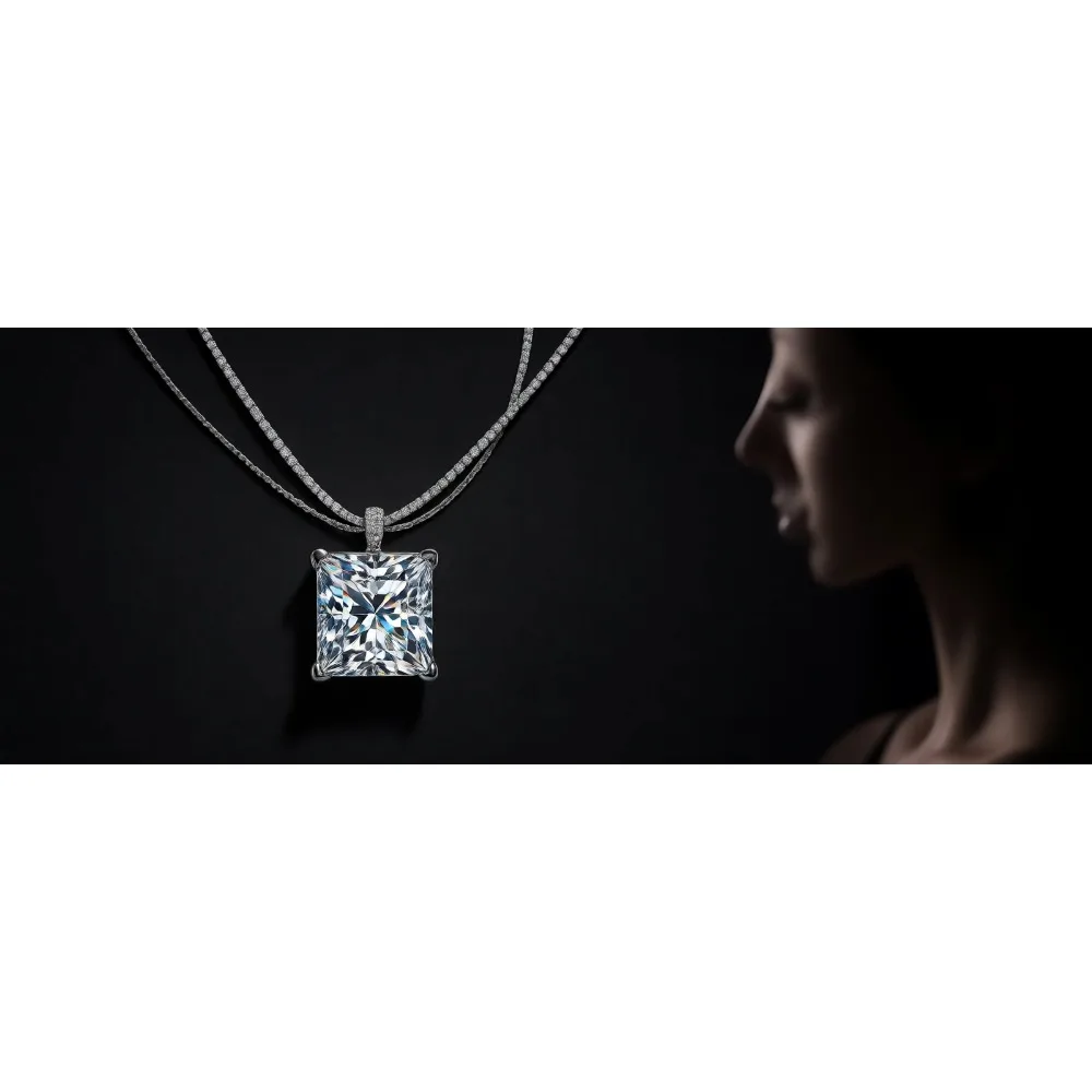 

Серьги-гвоздики с муассанитом квадратной формы, серебро 925 пробы, покрытие из белого золота 18 карат, праздничный подарок