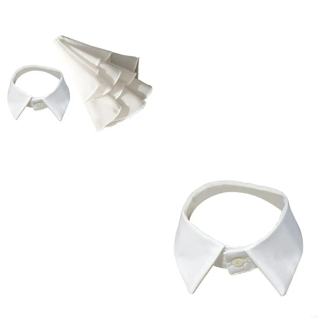 

Шифоновый рюшат в галстук поддельный воротник винтаж викторианская рубашка передняя шейная шейка аксессуар для театрального