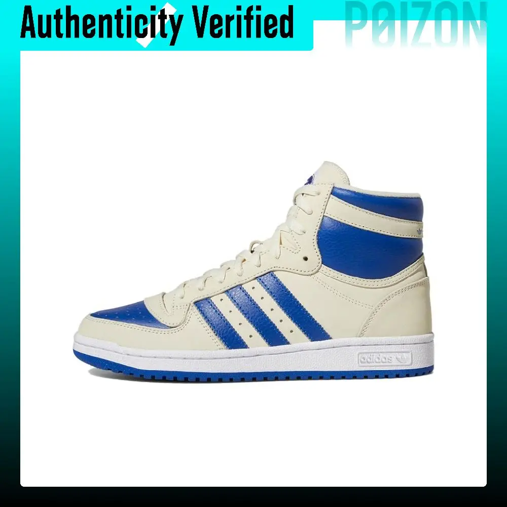 Adidas Originals Top Ten Skate Shoes Unisex High-top Ecru/Blue FZ6022
