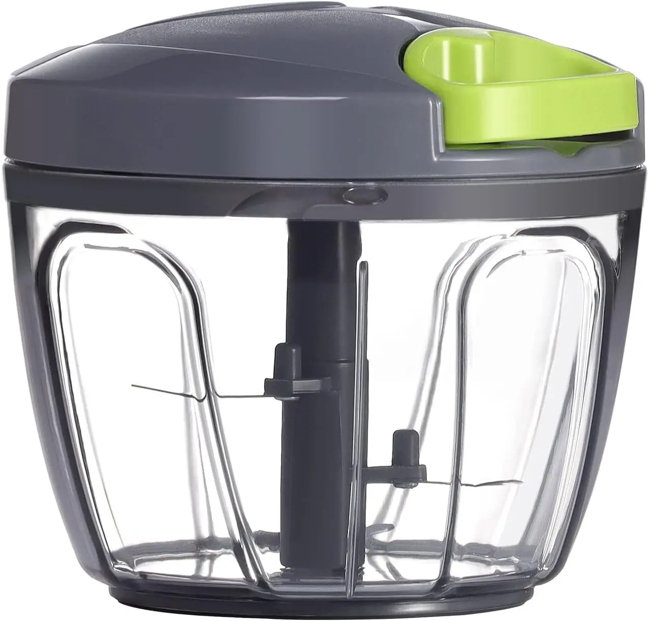 

Portable Manual Food Processor, Hand Pull String Chopper for Veggies, Garlic, Onion, Fruits, Nuts - 650ml Grey