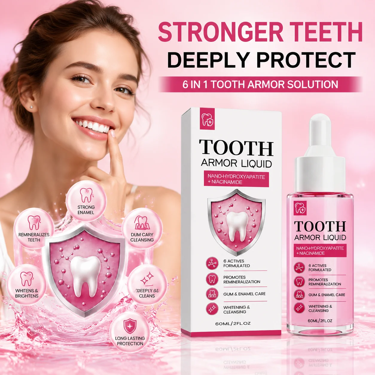 1/2/3/4/5 Pcs Tooth Care Liquid Teeth Sensitive Gums Care Enamel Protection Portable Oral Hygiene Daily Dental Care 60ml