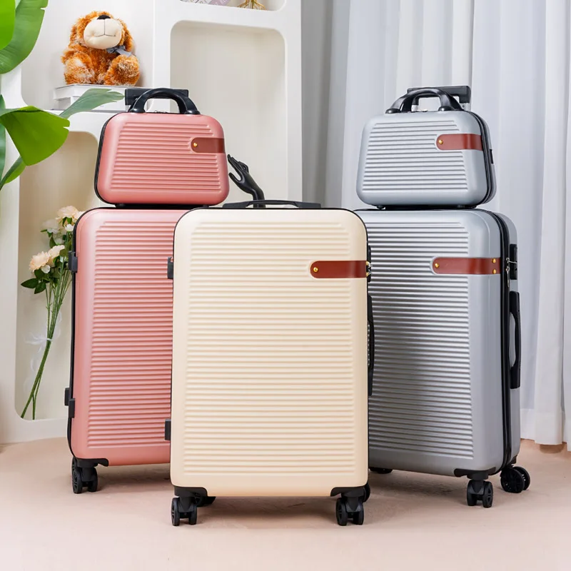 

New 2025 Women's Lage Faionable Trendy Travel Suitcase Carry-On Zipper Wheels ABS PC Material Password Lo Durable