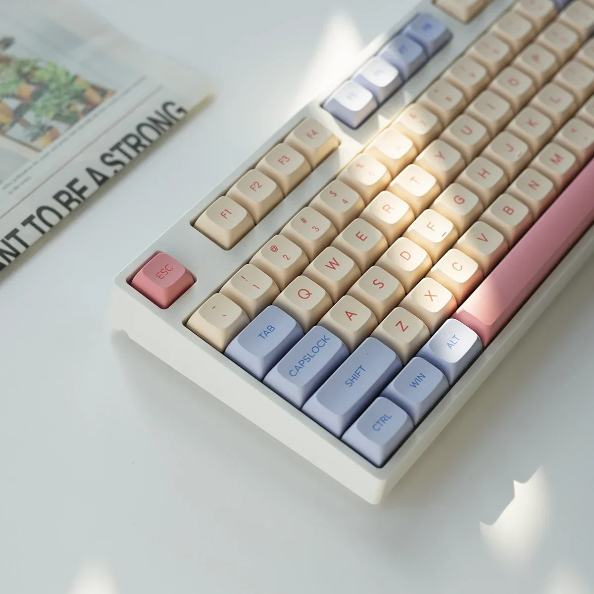 

Soy milk keycaps marshmallow xda keycaps pbt material sublimation 108 98 87 84 75 68 64 61 keys