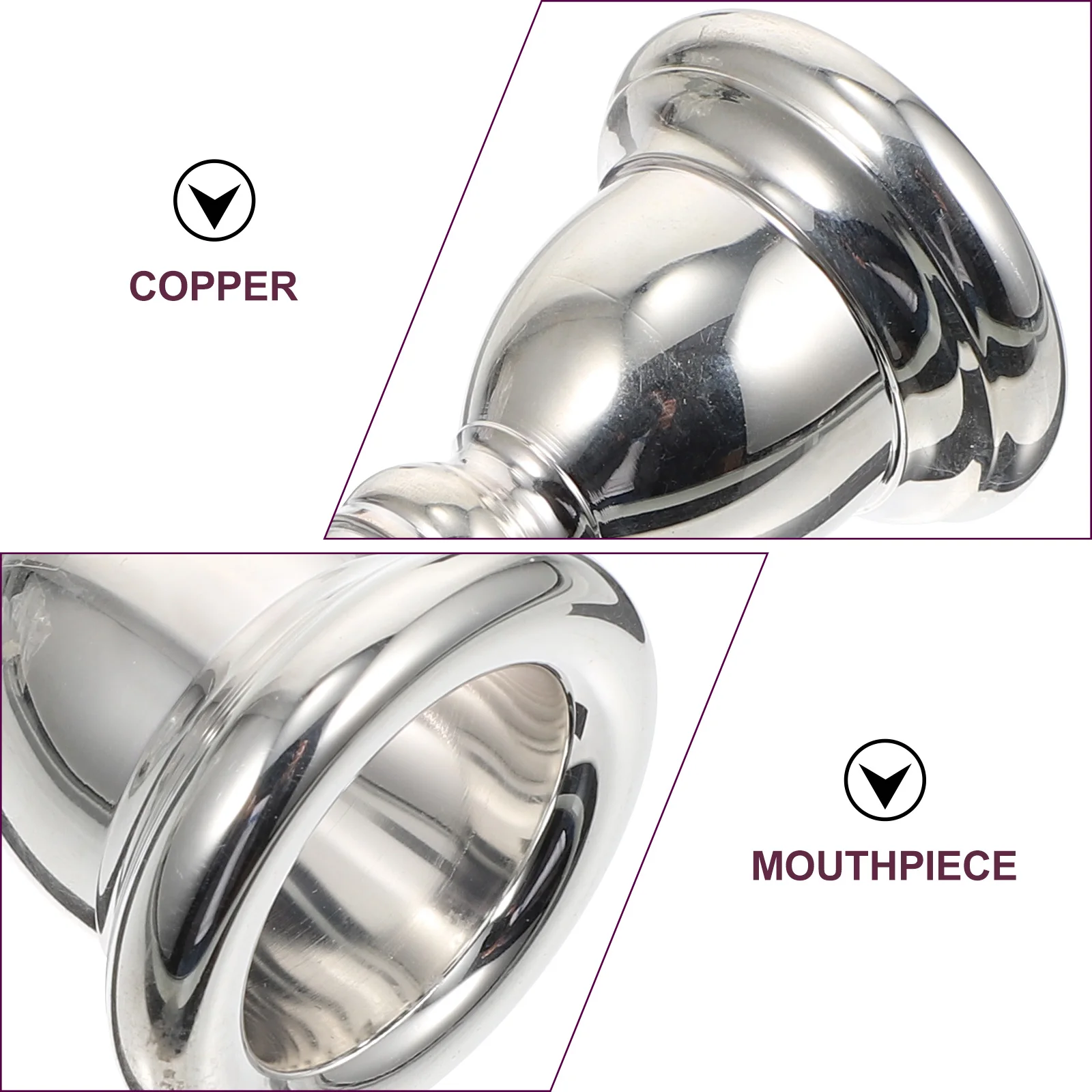 

Euphonium Mouthpiece High Quality Durable Copper Replacement Silver Professional Beginner Players Portable Practice Part Durable