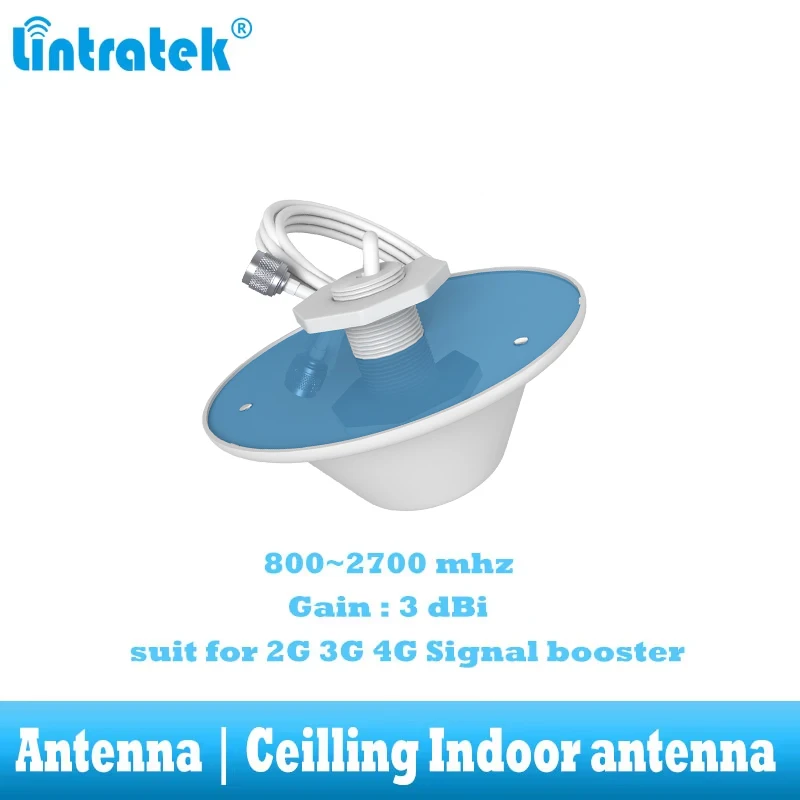 lintratek 2G 3G 4G Outdoor and indoor Antenna kit For GSM LTE 900 1800 2100 Cellular Signal Booster Amplifier Repeater + cable