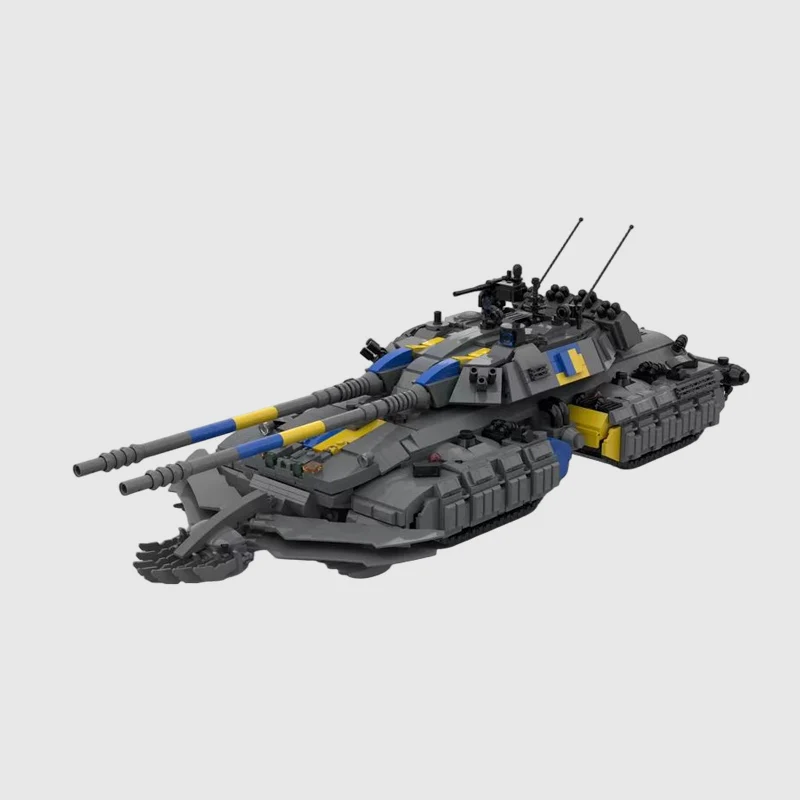 Heavy Assault Tank Model MOC Building Bricks War Equipment Modular Technology Gifts Holiday Assemble Children Toys Suit