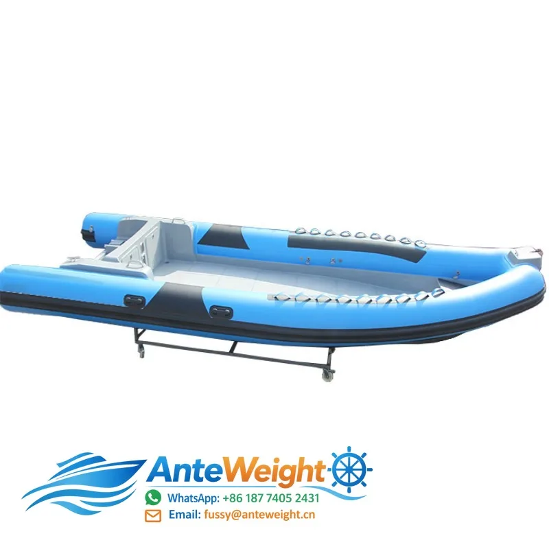 Luxury Rib Boat 25FT Inflatable Speed Plastic Boat with Outboard Engine PVC Fiberglass Material Outdoor Use