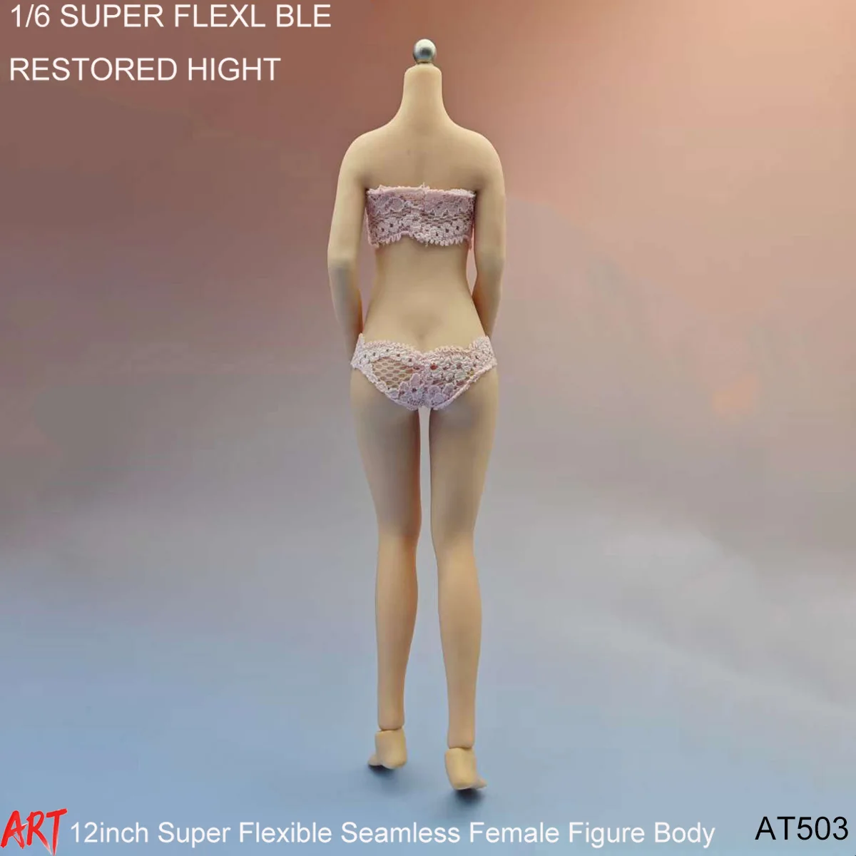 1/6 Articulated Petite-Bust Mannequin Body for Custom Military Figures (12in) - Female Soldier Doll with Detachable Nipple Cover