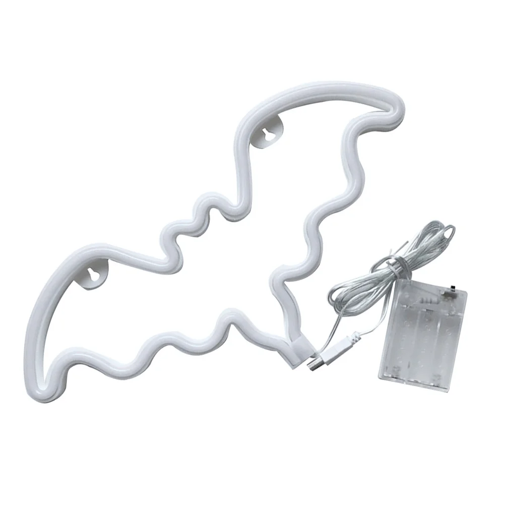 ضوء LED للهالوين، أبيض مبهر، موفر للطاقة، بلاستيك عالي الجودة، آمن للاستخدام لتزيين الحفلات، ضوء النيون