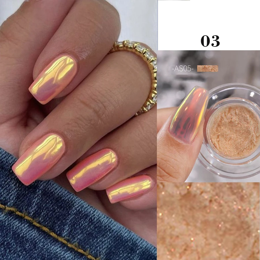 مسحوق أظافر فضي لامع من الشفق القطبي ، مسحوق أظافر ضوء القمر ، طلاء جل ، فرك اللؤلؤ ، إكسسوارات تزيين الأظافر ،