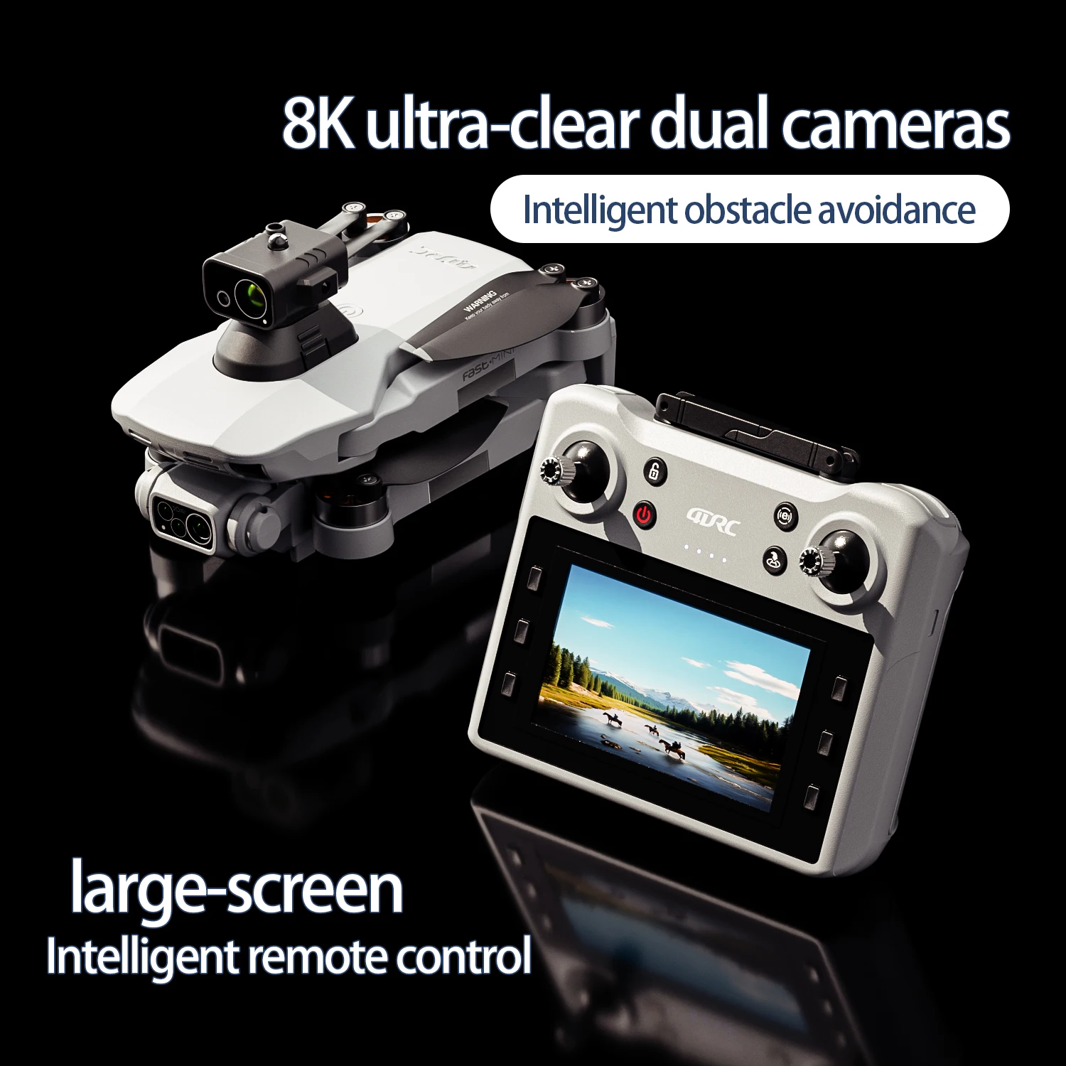 4DRC 새로운 드론 8K 전문 GPS HD 카메라 드론 5G WIFI FPV UAV 스크린 원격 제어 RC Quadcopter Dron F8 PRO/MAX