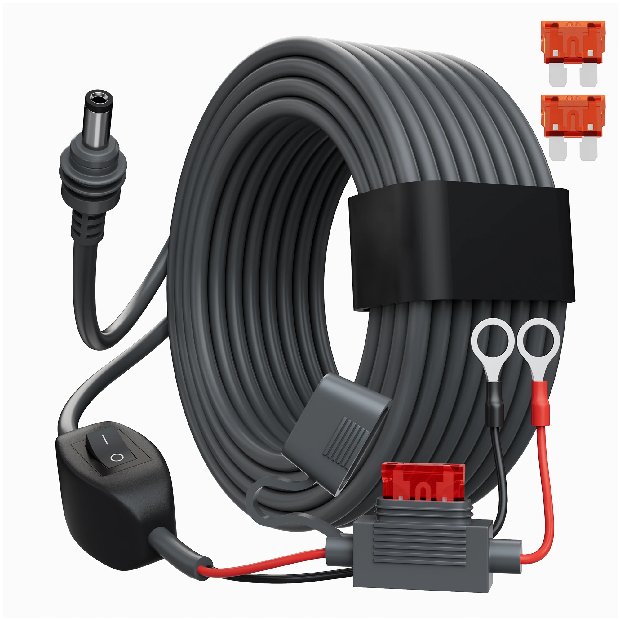 Starlink Mini Battery Power Cable 5M Starlink Mini 12-24V Battery Adapter O-Ring Power Cable with Fuse and Switch Ideal For RV