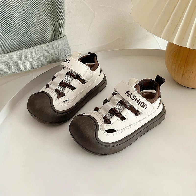 

Children Summer Shoes Baby Sandals Hollow Out Mesh Breathable Boys Girl Sneakers Kids Outdoor Protecting Toes Beach Shoes