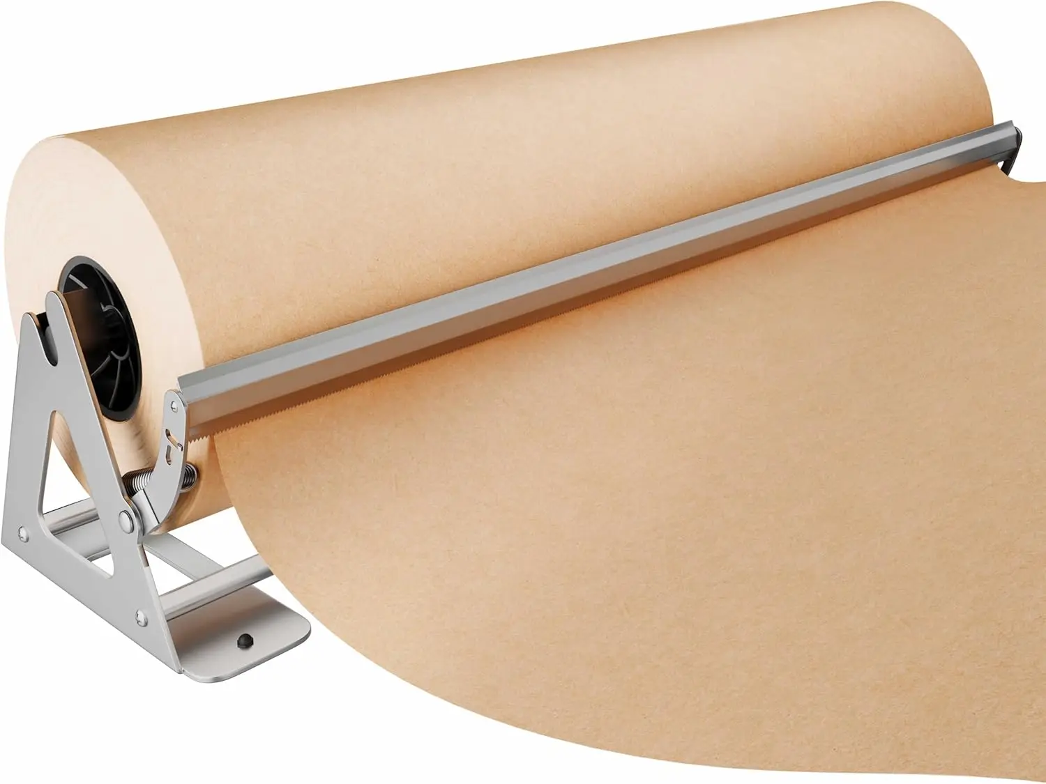 

Heavy-Duty DIY Paper Roll Dispenser and Cutter, Wall Mountable or Tabletop, for Kraft Freezer Butcher Paper Up to 1000ft Rolls