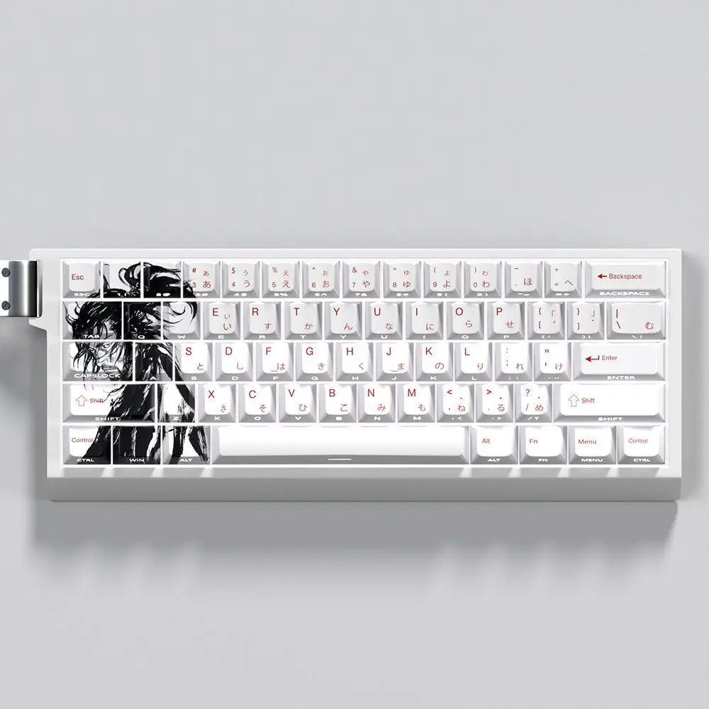 Samurai Keycaps Cherry Profile PBT Five-sided Dye Sublimation Japanese Keycaps  Anime Samurai Keycap For 60/65/68 Wooting MAD 68