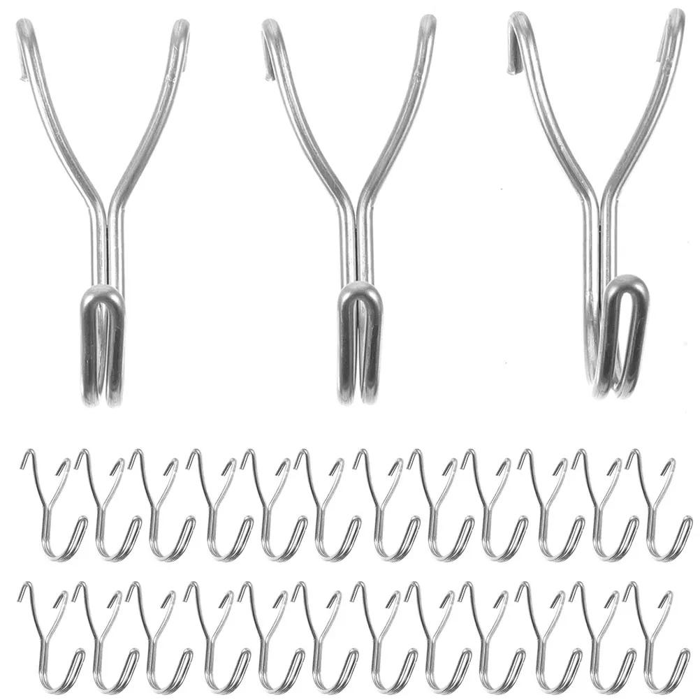 

30 Pcs Hooks Stainless Steel Heavy Duty Pegboard Hooks Tools Organizer Study Kitchen Bedroom Peg Board Organizer Accessories