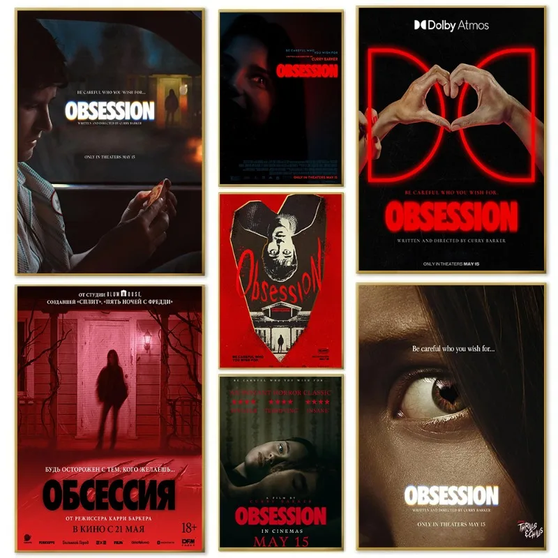 Póster de la Película de Terror Obsession 2026, Impresión de Arte Mural de Película de Terror Oscura y Aterradora, Lienzo Decorativo para Sala de Cine, Sin Marco, Regalo para el Hogar