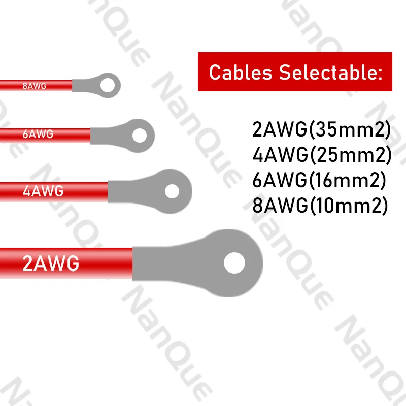 Battery Inverter Cable 8AWG 6AWG 4AWG 2AWG 10/16/25/35mm2 Red Black Color Soft Cable 20/30/40/50/60/100/200CM Length Soldering