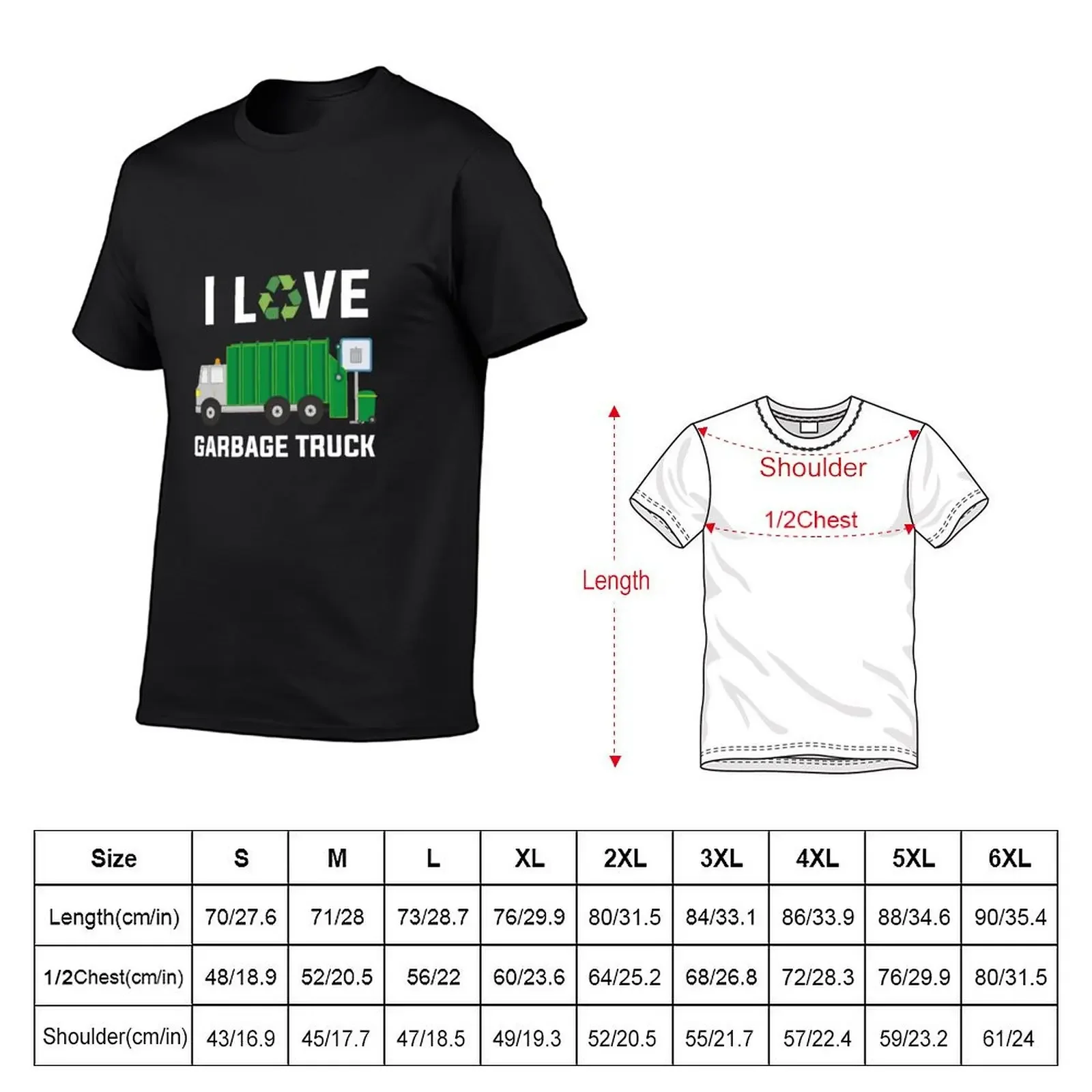 I Love Garbage Truck Shirt | Cool Little Junk Lover T-Shirt blacks quick-drying summer tops sweat mens t shirts top quality