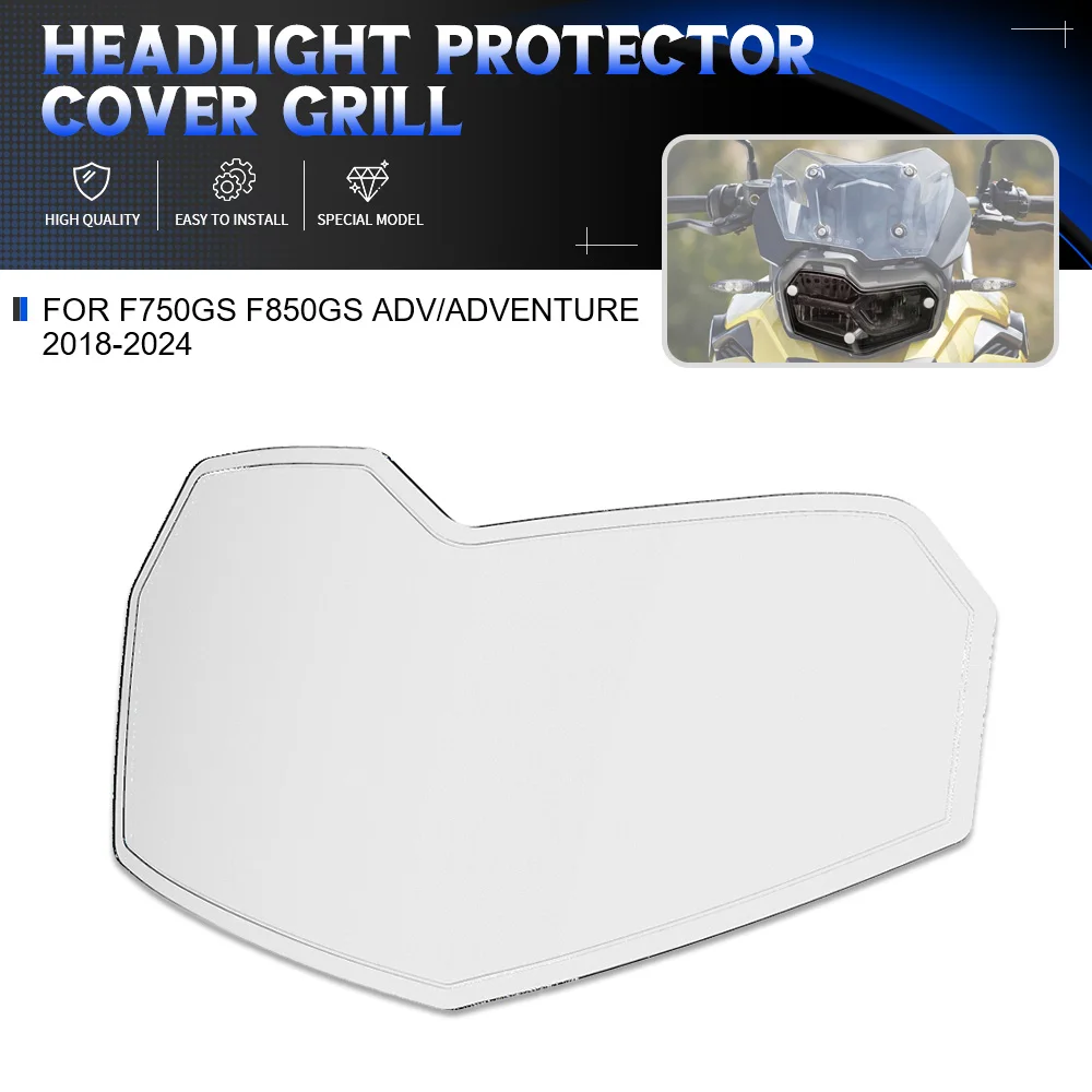 

For BMW F750GS F850GS ADV/Adventure 2018-2023 2024 Motorcycle Accessories Headlight Head light Guard Cover Protector Acrylic