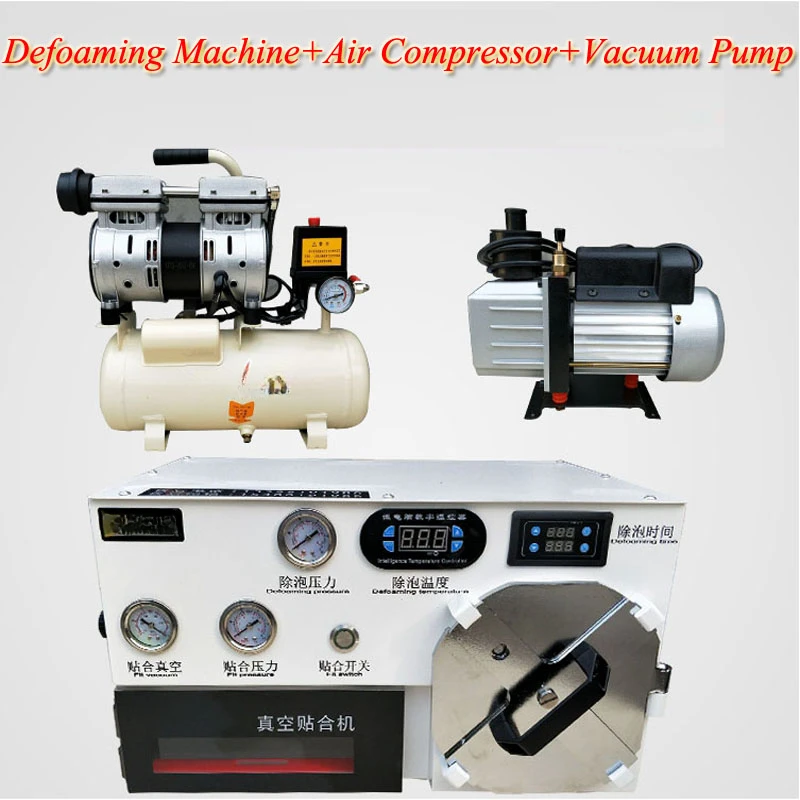 Vacuum Laminating Machine Bubble remover Machine Mobile Phone Touch Screen Defoaming Machine LCD Screen Repair Tools with pump