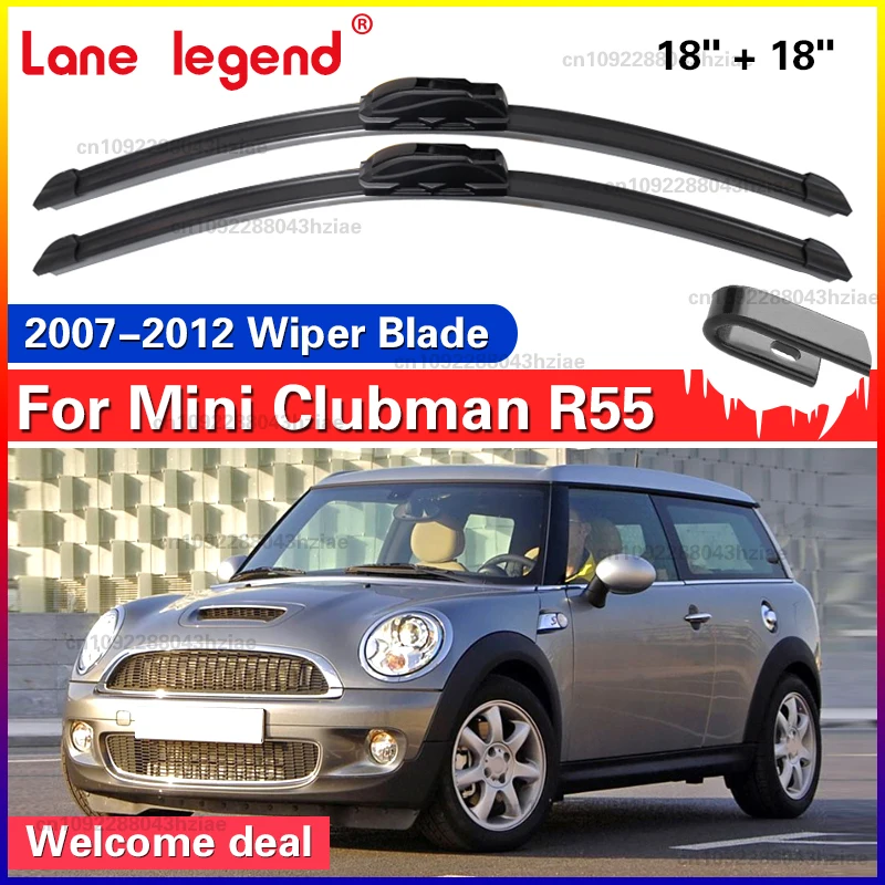 

Wiper Front Wiper Blades For Mini Clubman R55 2007-2012 2008 2009 2010 2011 Windshield Windscreen Window Brushes 18"+18"
