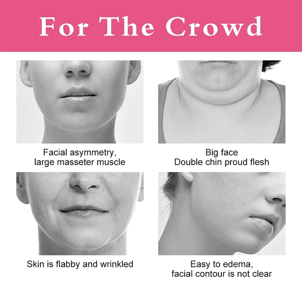 حزام مخفض الذقن المزدوج، حزام رفع الوجه القابل لإعادة الاستخدام، ضمادة تنحيف الوجه المرنة على شكل حرف V، حزام الوجه للنساء المضاد للتجاعيد