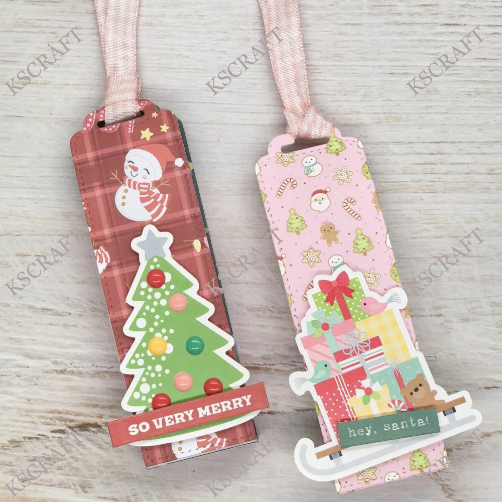 KSCRAFT Chapstick هدية صندوق قطع يموت الإستنسل DIY بها بنفسك سكرابوكينغ النقش الزخرفية DIY بها بنفسك ورقة بطاقات #4