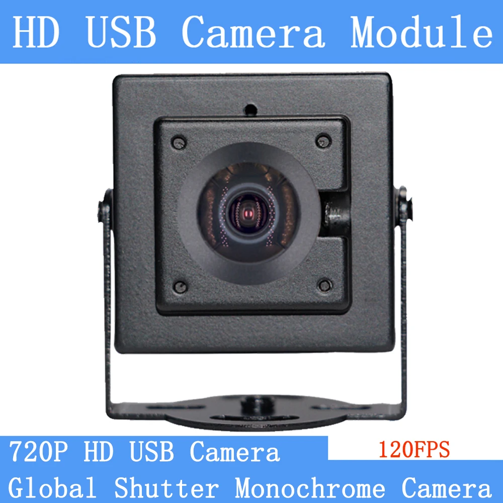 HD 720P obturador Global monocromático de alta velocidad 120FPS módulo de cámara USB gran angular UVC OTG Linux CCTV Mini vigilancia