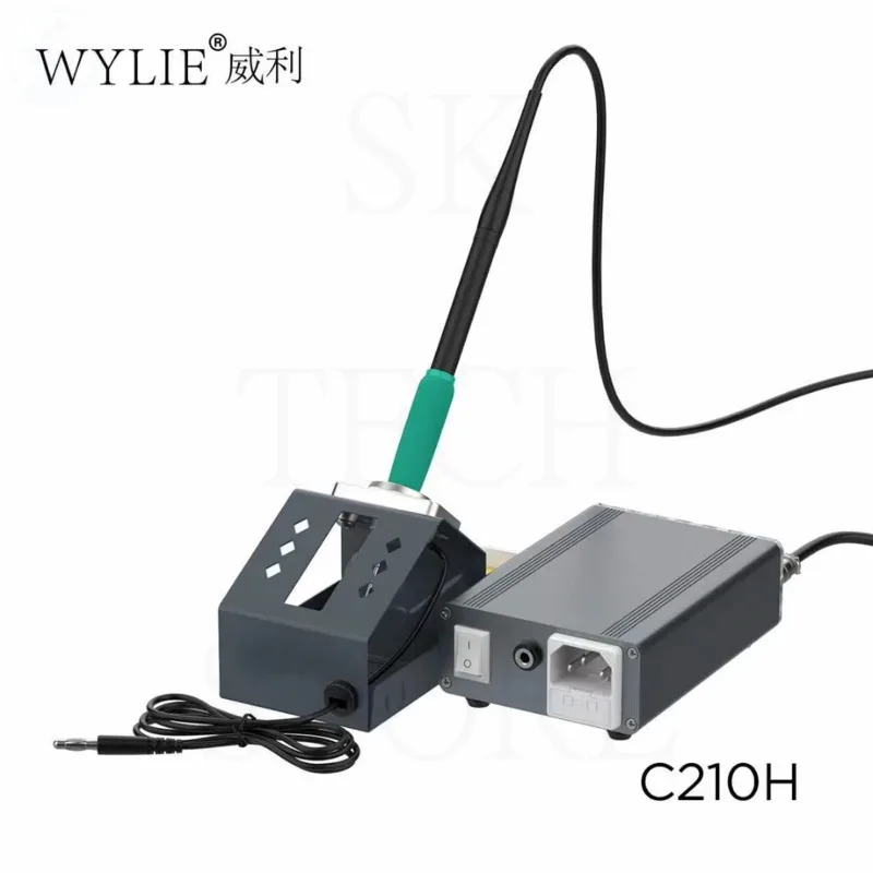 Wylie-Estación de soldadura con pistola de aire caliente C210H, 75w, serie 210, puntas de soldador, botón pulsador, control de temperatura