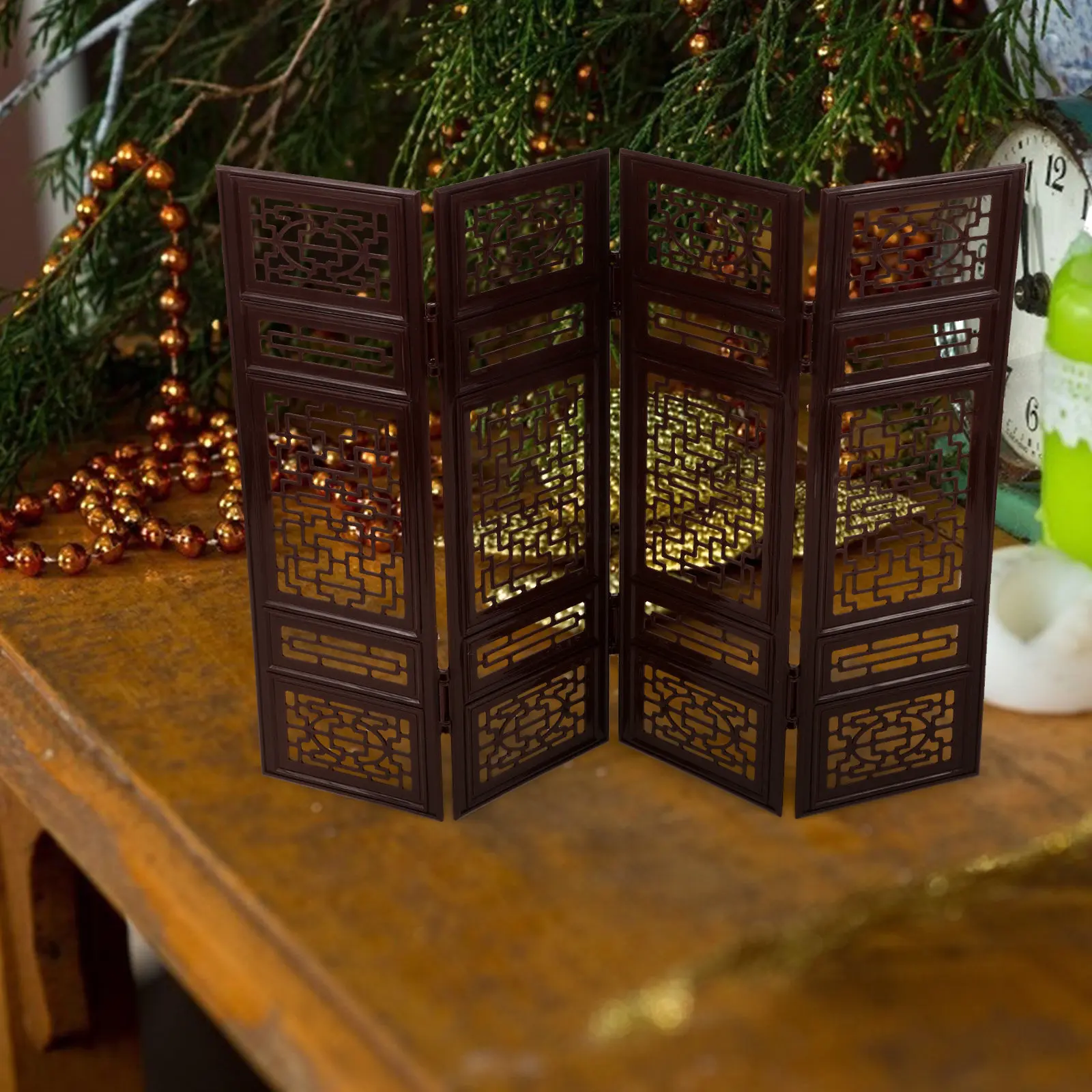 

6Pcs Chinese Screen Miniature Room Divider Style Dollhouse Furniture Decoration Desktop Partition Panel Accessories