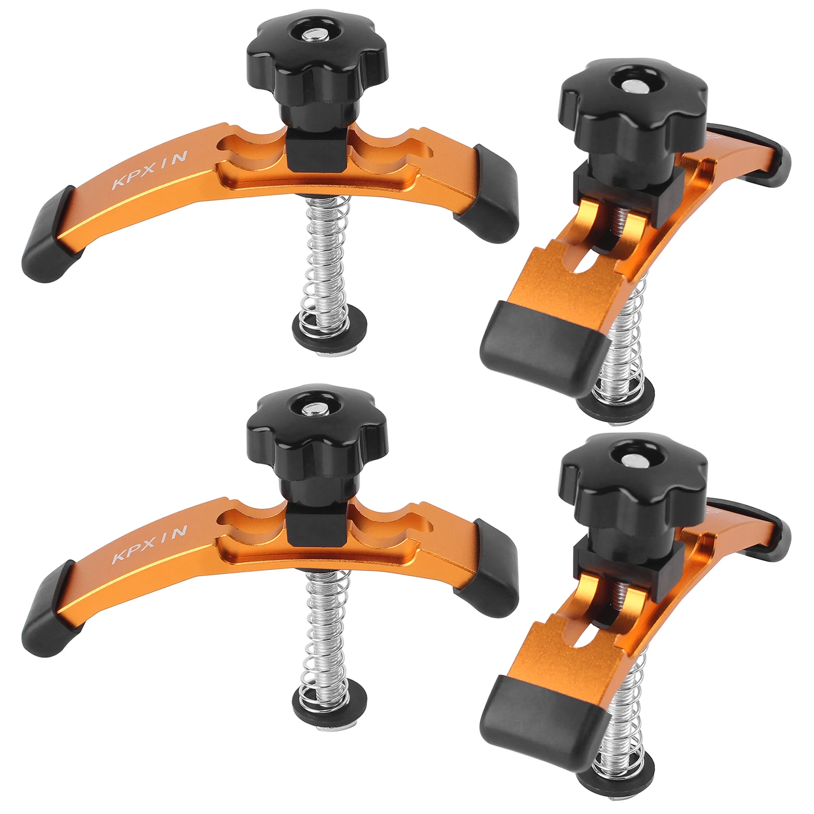 Tools For Woodworking Workshop - 4個セット Tトラックホールドダウンクランプ、5-3/8インチ Tスロットクランプセット、3ポジションスロット調整クランプ、木工ワークショップDIYツール用