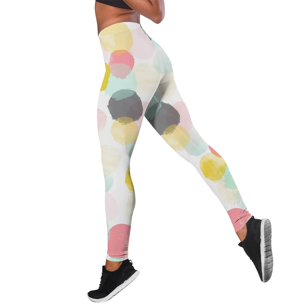 MSIEESO-Leggings coloridas coloridas da arte a óleo das mulheres impressas 3D, calças de ioga interior e exterior, jogging e fitness sportswear, moda