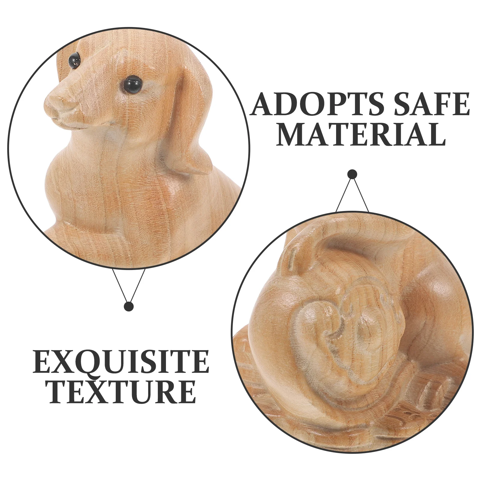 

Wooden Carving Dog Statue Small Dog Mini Wooden Ornaments For Home Office Decor Craft Decoration Gift Wood Decor